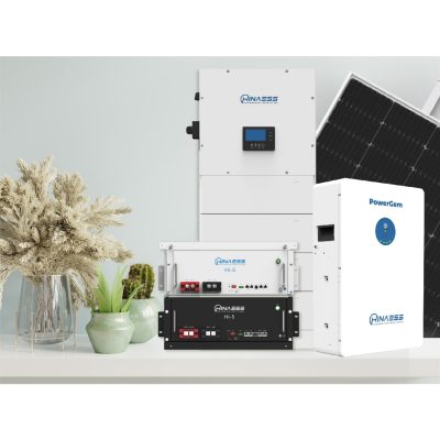 Pin Lithium HinaESS 5.12Kwh PowerGem 100Ah 51.2V (bản treo tường) 6 Pin Lithium HinaESS 5.12Kwh PowerGem 100Ah 51.2V